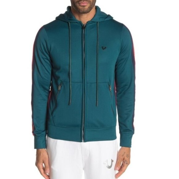 True Religion Racer Stripe Zip-Up Hoodie - Picture 2 of 8